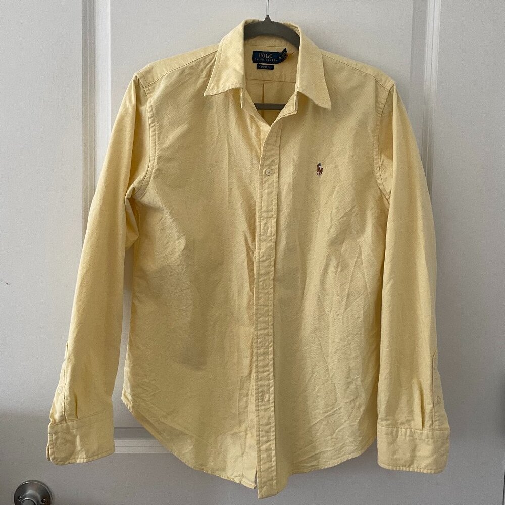 Polo Ralph Lauren Classic Fit Yellow Button Down Shirt (Size M)